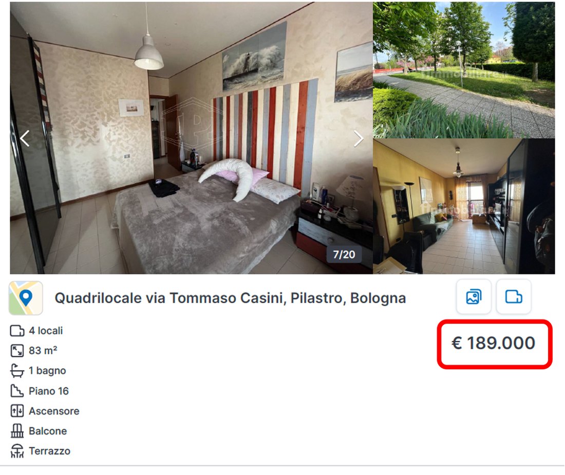 Annuncio di un quadrilocale in via Tommaso Casini al Pilastro, 83 m², a 189.000 €