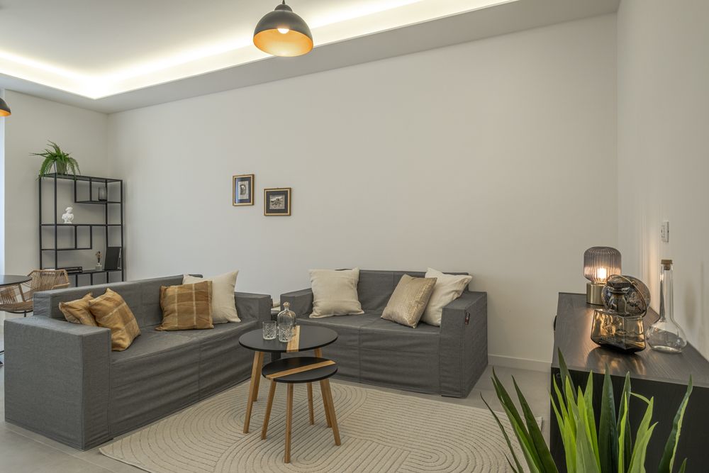 Soggiorno elegante valorizzato con home staging
